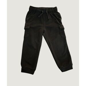 Okie Dokie Boys Black Cargo Jogger Pants Fleece Sweatpants Size 2T F21180 1334